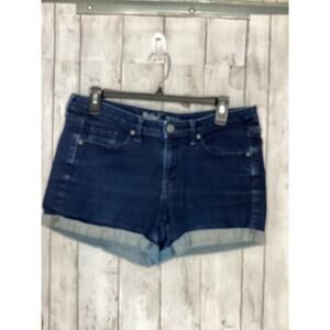 Mossimo Denim Shorts Women's 8/29 Blue Mid Rise Midi Powerstretch Casual